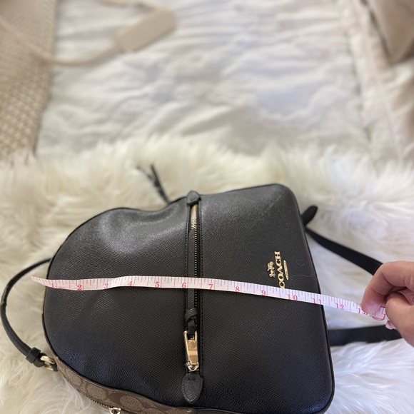 Coach Black and Brown Leather Backpack - Picture 3 of 5